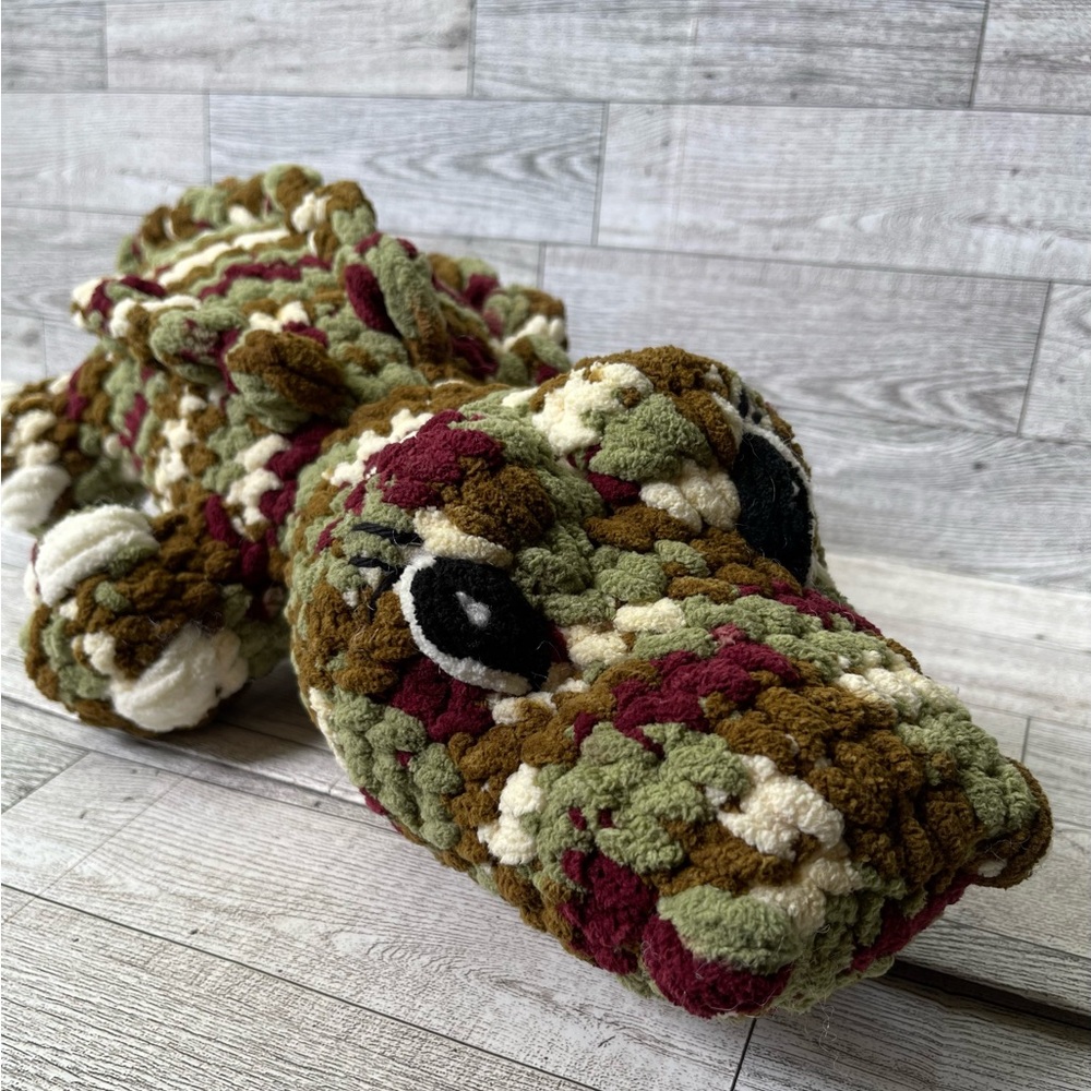 Plush Crocodile Toy Handmade Crochet